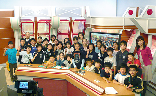スタジオ見学 青森朝日放送 十和田市立三本木小学校５年１組