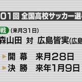 全国高校サッカー選手権　連覇狙う青森山田の初戦は広島県代表の広島皆実