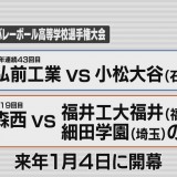 「春高バレー」の組み合わせ決まる　青森代表の男子・弘前工は小松大谷（石川）と対戦