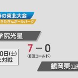 高校野球春の東北大会　八学光星が準決勝進出