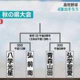 高校野球　秋の青森県大会　ベスト4出そろう