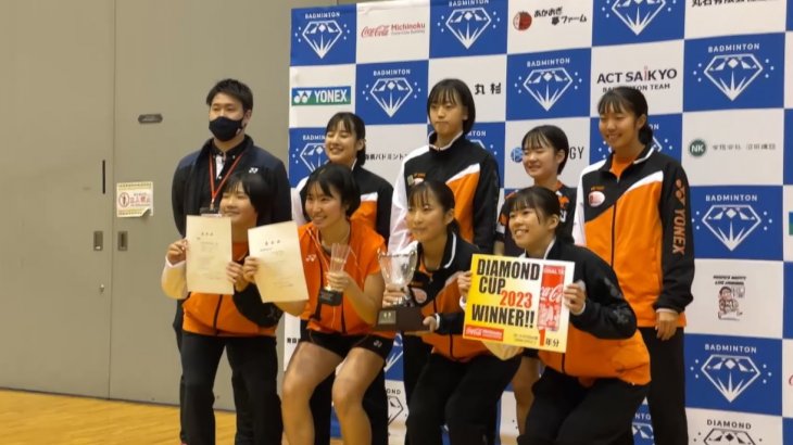 22歳以下の女子バドミントン全国大会「Diamond Cup」　初代女王に埼玉栄高校
