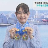 青森商業・室谷榎音選手　自転車競技でインターハイ2冠を報告「8年後の五輪では表彰台に」