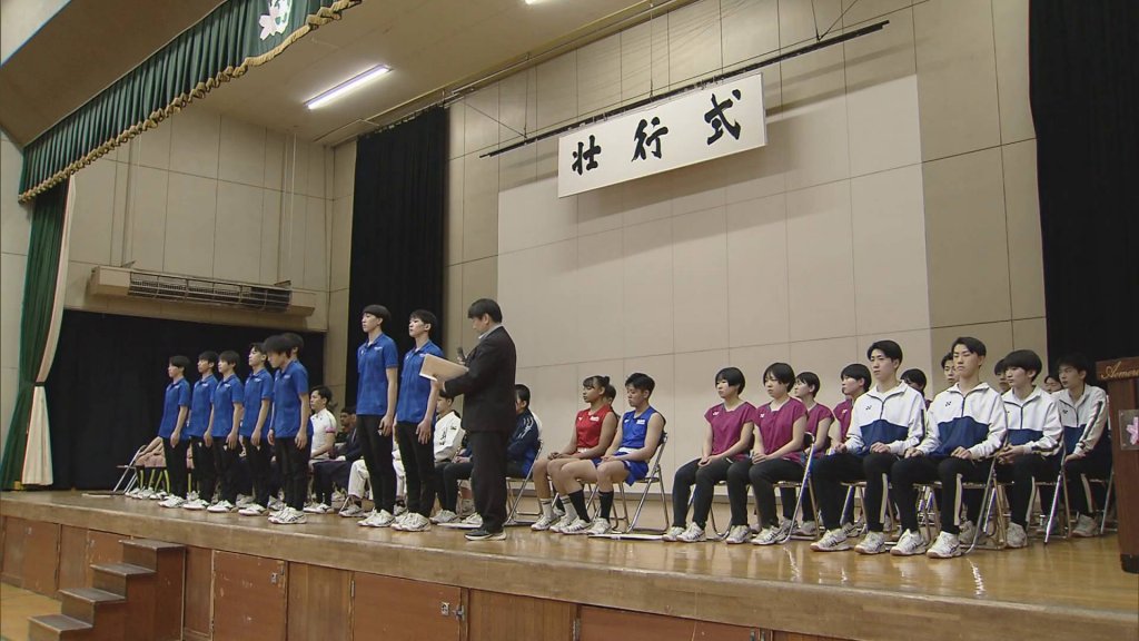 全国高等学校選抜大会へ　青森山田高校で壮行式
