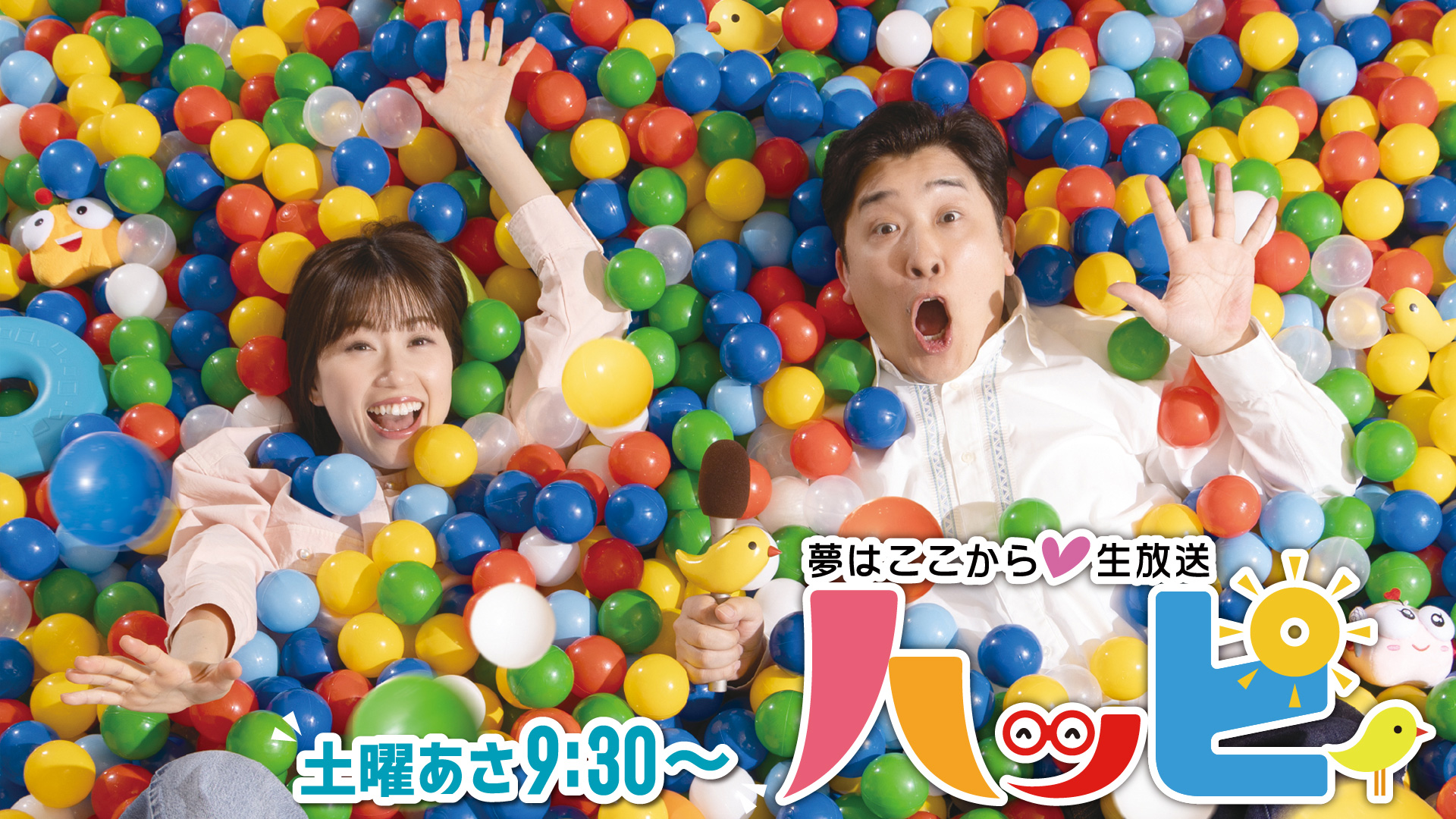 土曜朝9時35分から放送はっぴぃメインイメージ