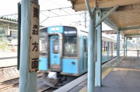歴史を感じさせるホームに列車が滑り込む