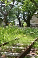 芦野公園内に残る廃線跡