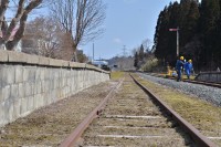 5月の体験乗車に向けた線路の点検。これがあるから毎年イベントが開けるんですね。