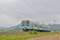 曇りだったのが残念ですが水色のラインが良く映えていました。