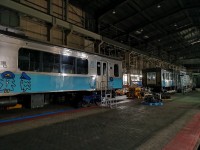 青い森鉄道運輸・設備管理所。深夜の整備工場ってワクワクしますね！