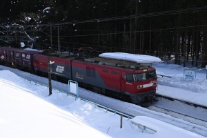 東青森より八戸側ではごくごく稀なEF510運用の貨物列車も狙っていたんですが、残念ながらこの日は運休に。