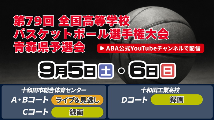 高校バスケ「ウインターカップ2026」青森県予選